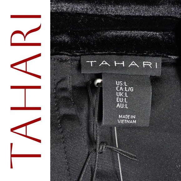 Tahari NWT Womens Black Velvet Single Button Blazer Jacket Notched Lapel Large - Picture 7 of 15